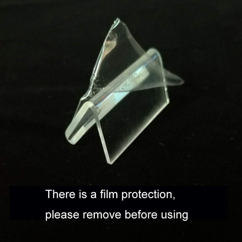 lasenersm 15 Pieces L Shape Mini Sign Display Holder Acrylic L Shape Counter Top Stand Clear Acrylic Price Card Tag Label Stand Display 4x2cm - Image 4